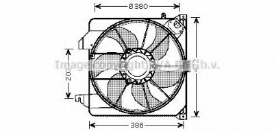 AVA QUALITY COOLING fd7538 -  Вентилятор, охлаждение двигателя